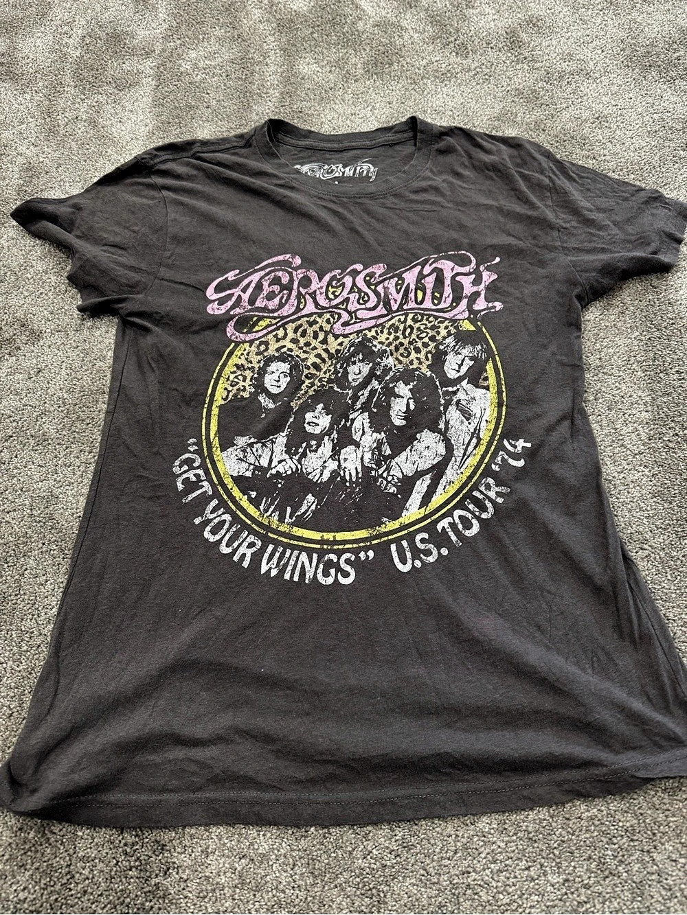 Aerosmith "Get Your Wings" U.S. Tour 1993 Graphic Band Tee Size Medium - Picture 1 of 6